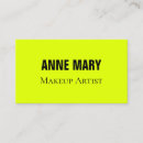 Search for black and yellow business cards Makeup artist
