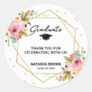 Search for graduation thank you stickers Gold glitter