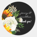 Search for black white yellow wedding stickers Floral
