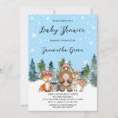 Recherche de winter woodland baby shower invitations Animaux des bois