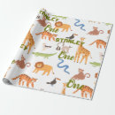 Search for wild animal wrapping paper Zoo