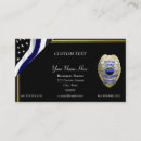 Search for police chief business cards Thin blue line