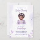 Search for purple and black baby shower invitations Botanical