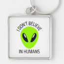 Search for aliens square keychains Science fiction