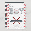 Search for baseball baby boy shower invitations Red