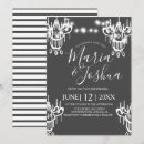 Search for chandeliers light invitations Black and white