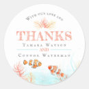 Search for fish wedding stickers Tropical