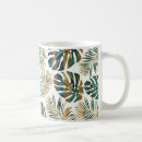 Search for tropical leaves pattern mugs Palm leaf