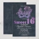 Recherche de masque pourpre invitations Élégant