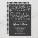 Search for silver glitter baby shower invitations Winter wonderland