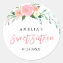 Search for floral sweet sixteen stickers Watercolor