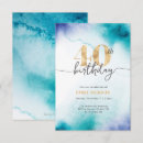 Search for turquoise 40th birthday invitations Aqua