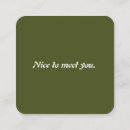 Search for olive green business cards Simple
