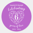Recherche de anniversaire de 6 ans autocollants Violet