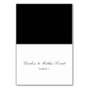Search for black and white place cards Script typography
