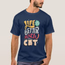 Search for life is better with cats tshirts Cute