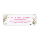 Search for mistletoe return address labels Floral