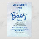 Search for virtual baby shower invitations Blue