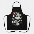 Search for reasonable aprons Santa