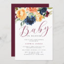Search for navy burgundy baby shower invitations Flowers