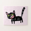 Search for cartoon cat puzzles Black