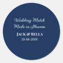 Search for matches wedding stickers Match made in heaven