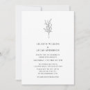 Search for leaf engagement party invitations Black and white