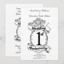 Search for 1st anniversary invitations Black and white