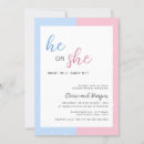 Recherche de pastel gender reveal invitations Il ou elle