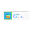 Search for birthday cake return address labels Celebrate