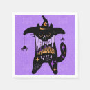 Search for funny halloween napkins Cat