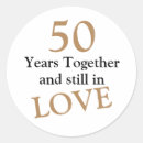 Search for fiftieth anniversary wedding stickers Typography