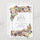 Search for floral 85th birthday invitations Elegant