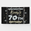 Search for 70th birthday party banner banners Black