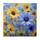 Search for summer sunflower tiles Blue