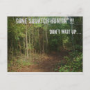 Search for squatching postcards Bigfoot