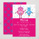Search for robot birthday invitations Girl