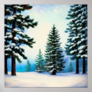 Search for christmas landscape posters Pine trees