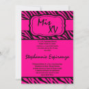 Recherche de motif zèbre invitations Quinceanera