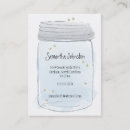 Search for firefly business cards Mason jar
