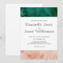 Search for emerald green and blush pink wedding invitations Modern