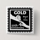 Search for 50th wedding anniversary buttons Black and white