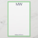 Search for mint green stationery paper Monogrammed