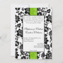 Search for lime green and black wedding invitations Floral