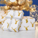 Search for gold reindeer wrapping paper Luxury