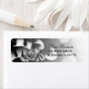 Search for black and white flowers return address labels Botanical