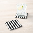 Search for black and white stripes coasters Minimal