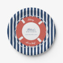 Search for white and baby blue stripes paper plates Nautical