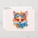 Recherche de renard floral cartes postales Animal forestier
