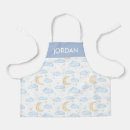 Search for stars and moon aprons Baby nursery